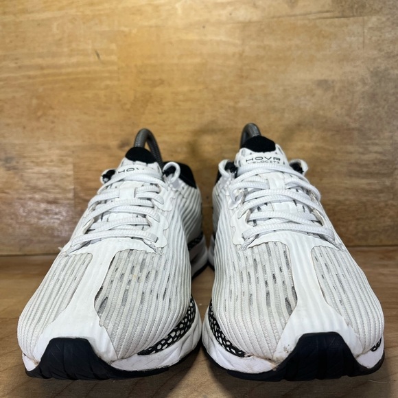 Under Armour HOVR Velociti 3 Womens Size 9 Running Shoes Sneakers White Black - Picture 2 of 12